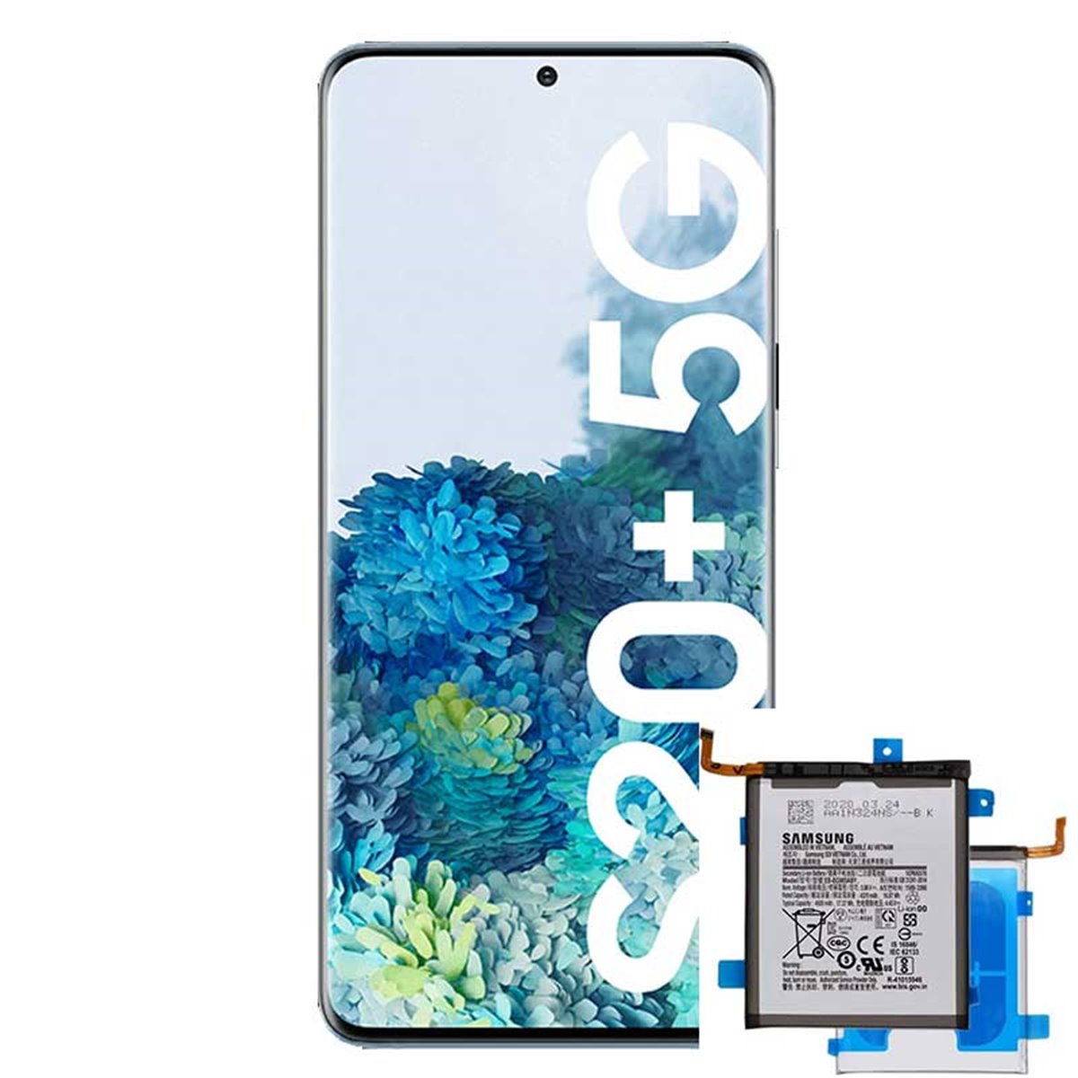 Cambio bateria original Samsung Galaxy S20 Plus 5G G986B Service Pack