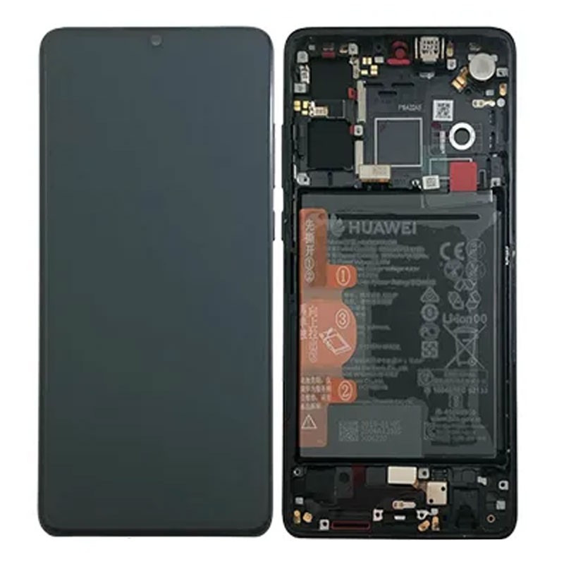 Pantalla original Huawei P30 Negra con bateria. Service Pack