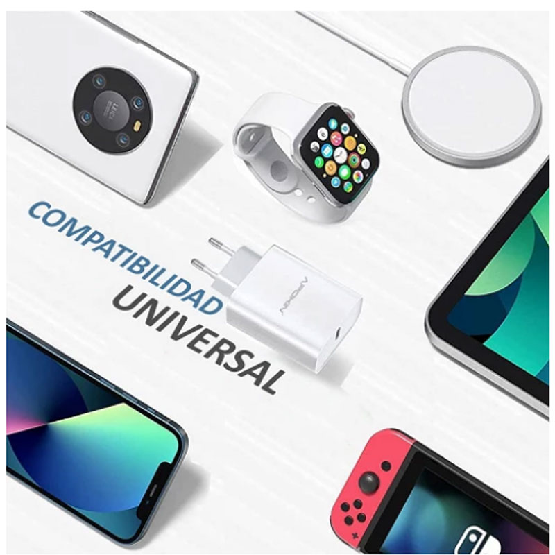 Cargador carga rapida movil APOKIN PC802L USB-A 2.4 A Cable Lightning