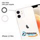 Lente camara trasera con marco iPhone 12 Mini blanco (superior, Ultra Gran Angular)