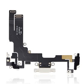 Flex conector de carga y micro iPhone 14 Blanco