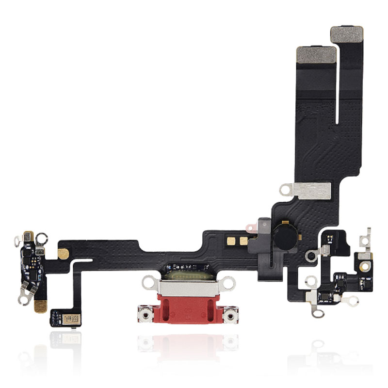 Flex conector de carga y micro iPhone 14 Rojo