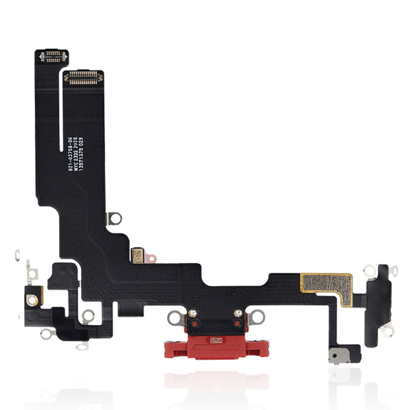 Flex conector de carga y micro iPhone 14 Rojo