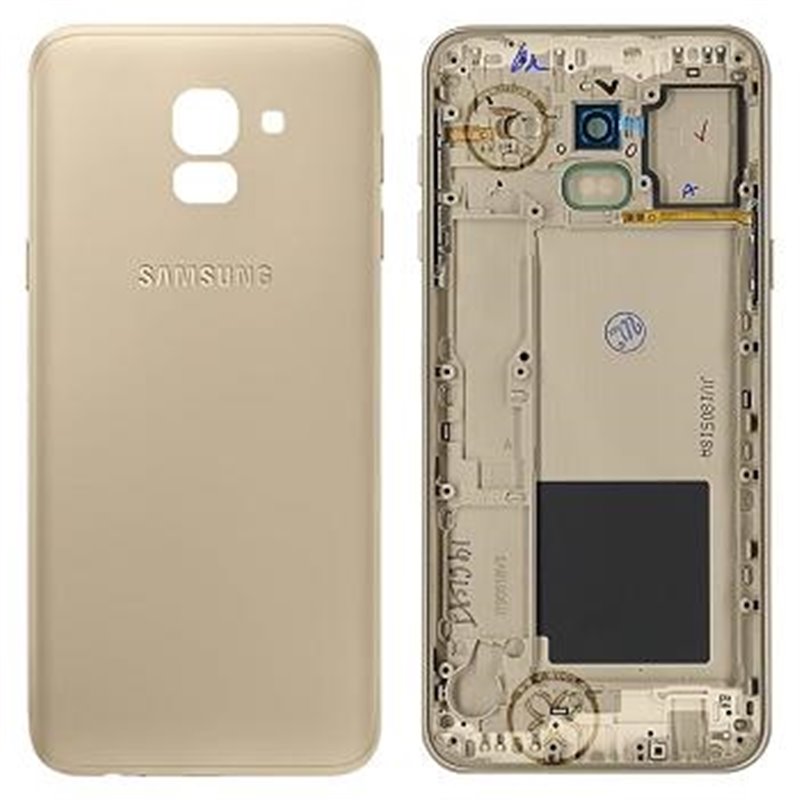 TAPA TRASERA PARA SAMSUNG GALAXY J6 J600/J6 2018 ORO
