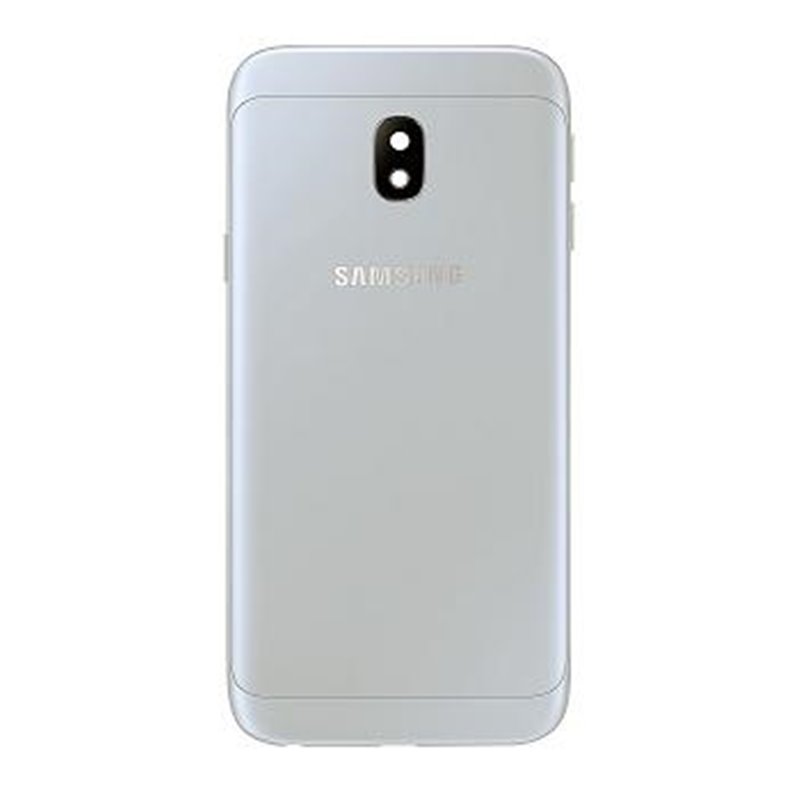 TAPA TRASERA CON LENTE PARA SAMSUNG GALAXY J3 2017 J330F PLATA