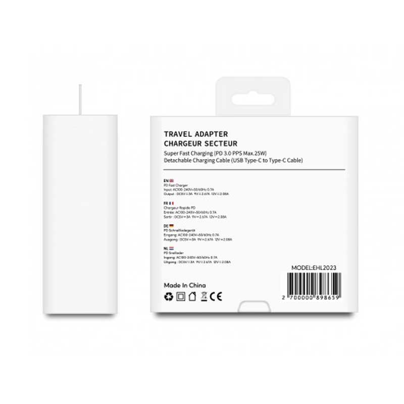 Cargador movil Carga rapida USB C de 25W PD Adapter