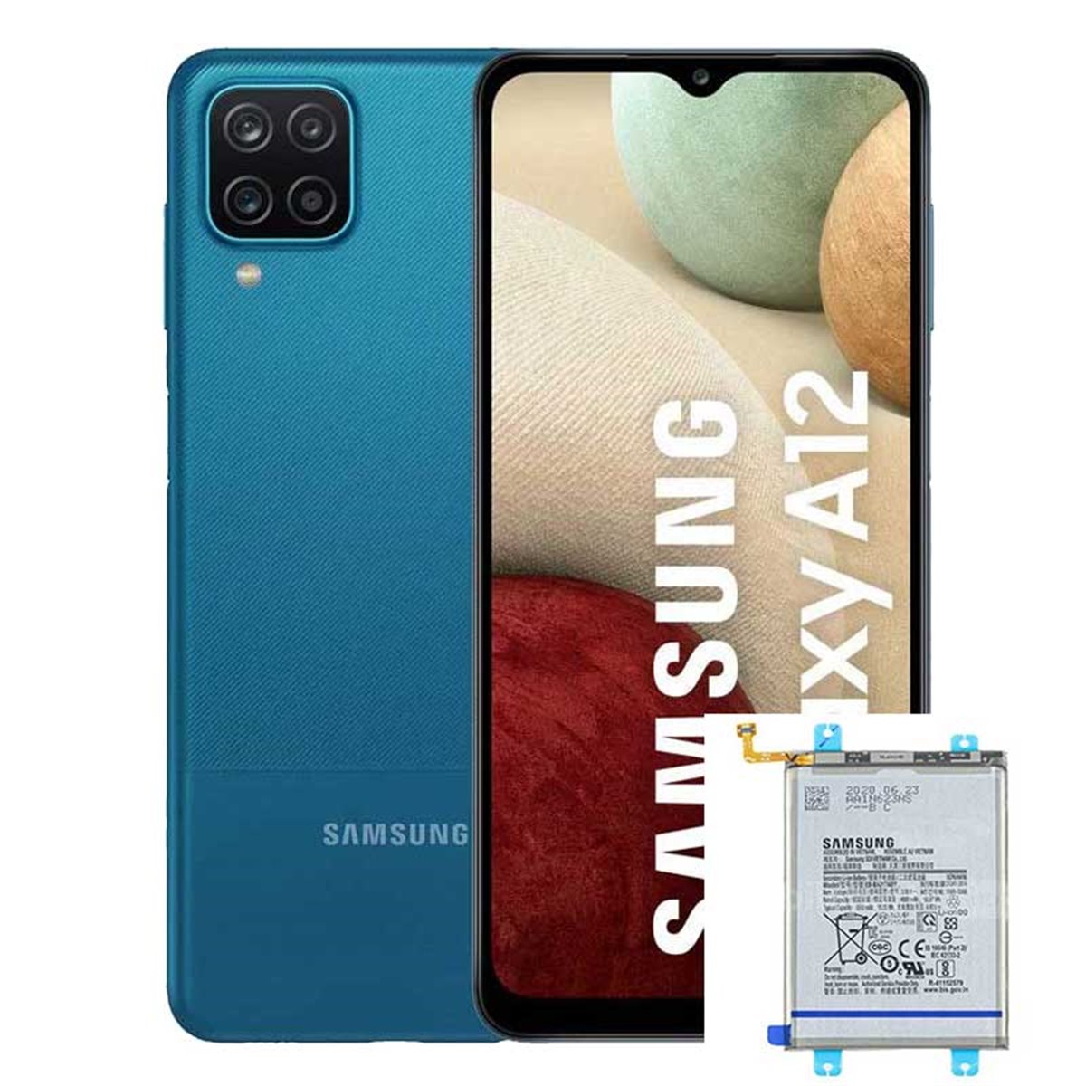 Cambio bateria original Samsung Galaxy A12 Service Pack