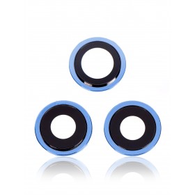 Set de Lentes de la camara trasera con marco iPhone 12 Pro color Azul