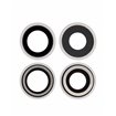 Set Lentes camara trasera con marco iPhone 12 color Blanco