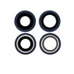 Set Lentes camara trasera con marco iPhone 12 color  Azul