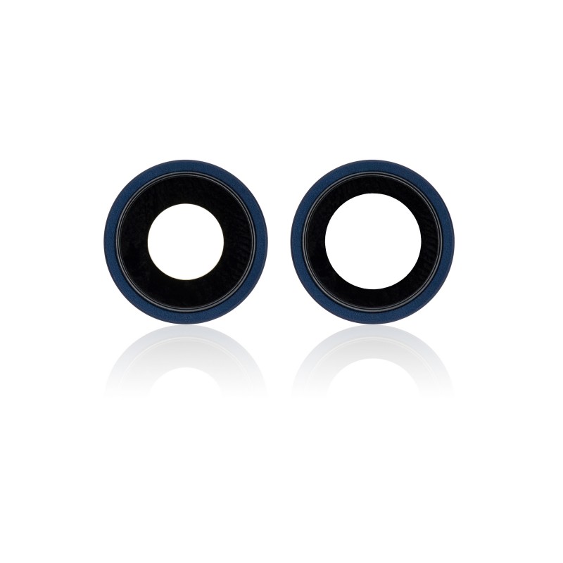 Set Lentes camara trasera con marco iPhone 12 color  Azul