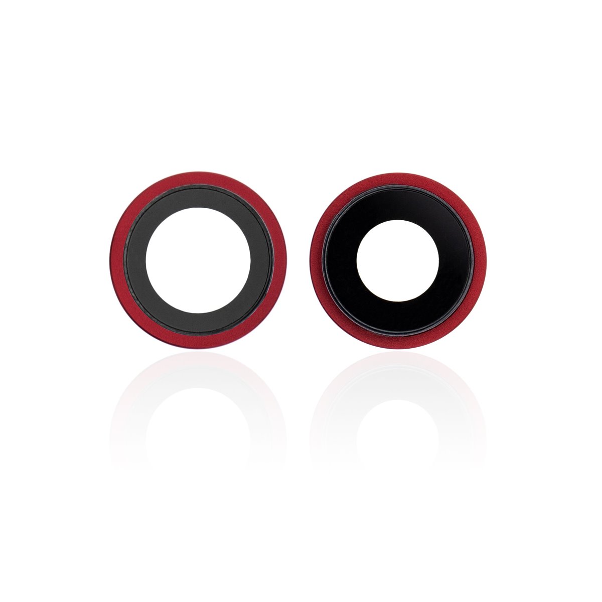 Set Lentes camara trasera con marco iPhone 12 color Rojo