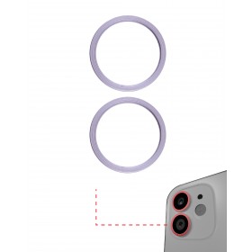 Set Lentes camara trasera con marco iPhone 12 color Purpura