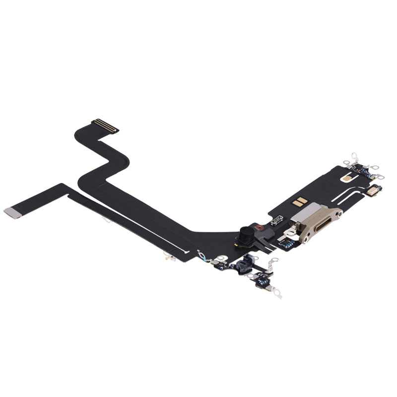 Flex conector de carga y micro iPhone 14 Pro Max Oro