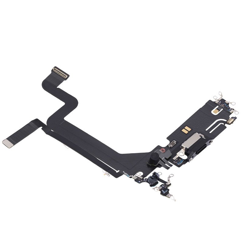 Flex conector de carga y micro iPhone 14 Pro Max Negro