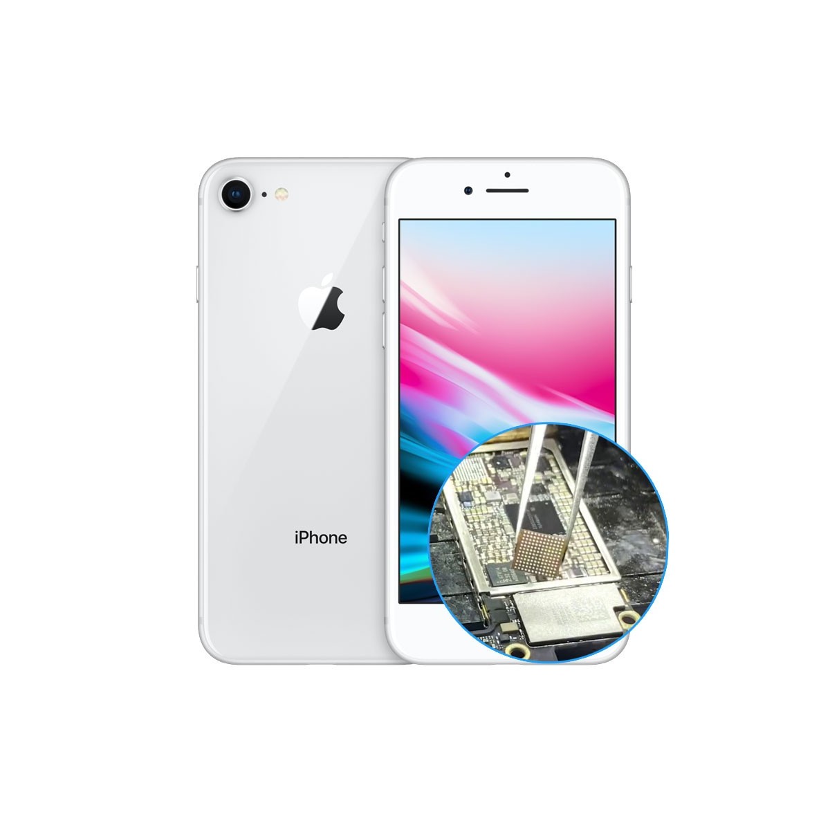 Reparacion/ cambio Chip de carga Iphone 8