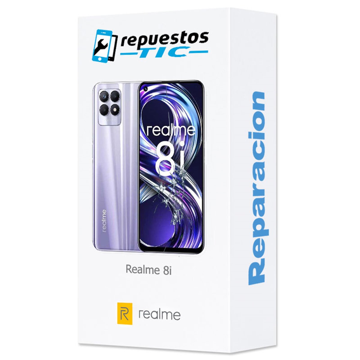 Cambio pantalla Realme 8i completa LCD + tactil 