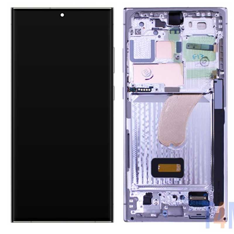 Pantalla original Samsung Galaxy S23 Ultra S918 Service Pack Lavanda