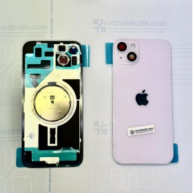 Tapa trasera  con marco iPhone 14 Plus (facil instalacion) Purpura