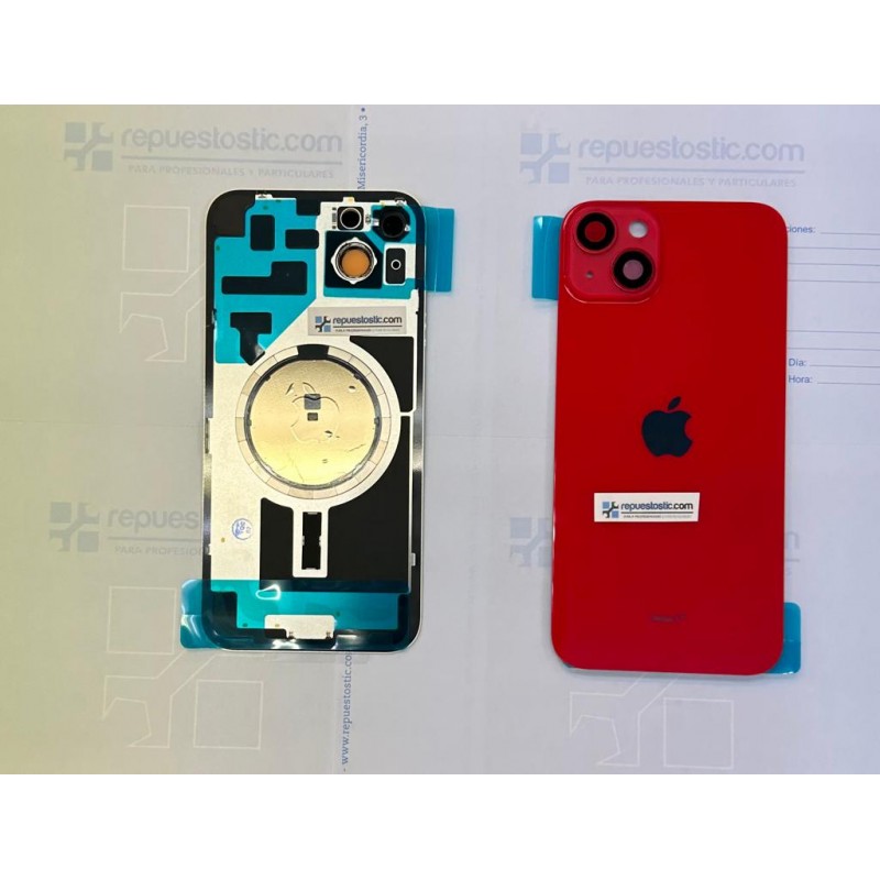 Tapa trasera con marco iPhone 14 Plus (facil instalacion) Roja