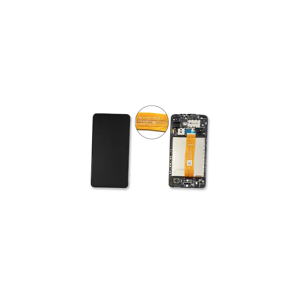 Pantalla original Samsung Galaxy A12 A125F Negro. Service Pack