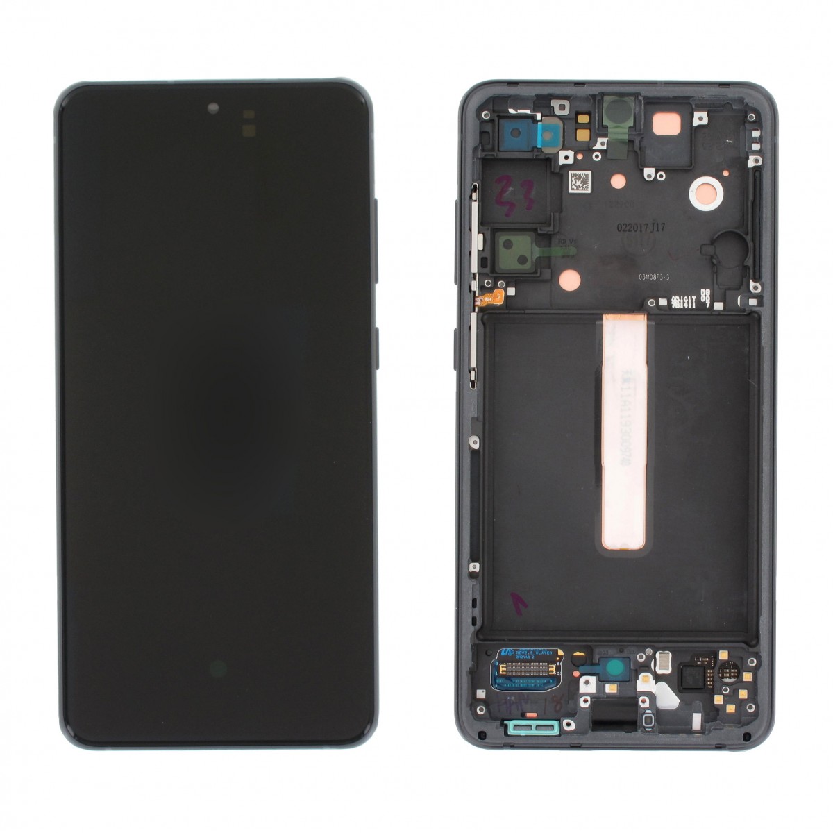 Pantalla completa original con marco Samsung Galaxy S21 FE G990B Negro