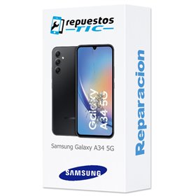 Cambio pantalla Samsung Galaxy A34 5G A346 original Service Pack Negra