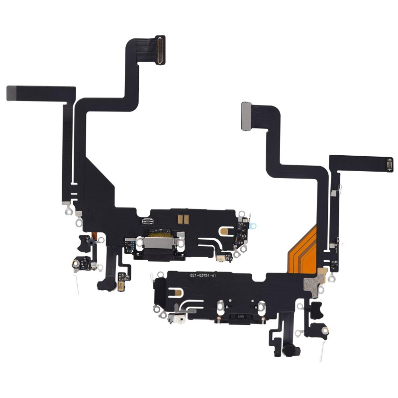 Flex conector de carga y micro iPhone 14 Pro Negro