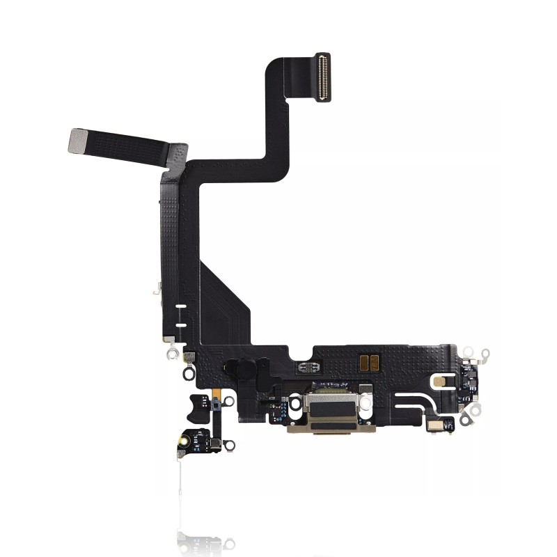 Flex conector de carga y micro iPhone 14 Pro Oro