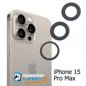 Set Lentes Camara trasera iPhone 15 Pro Max
