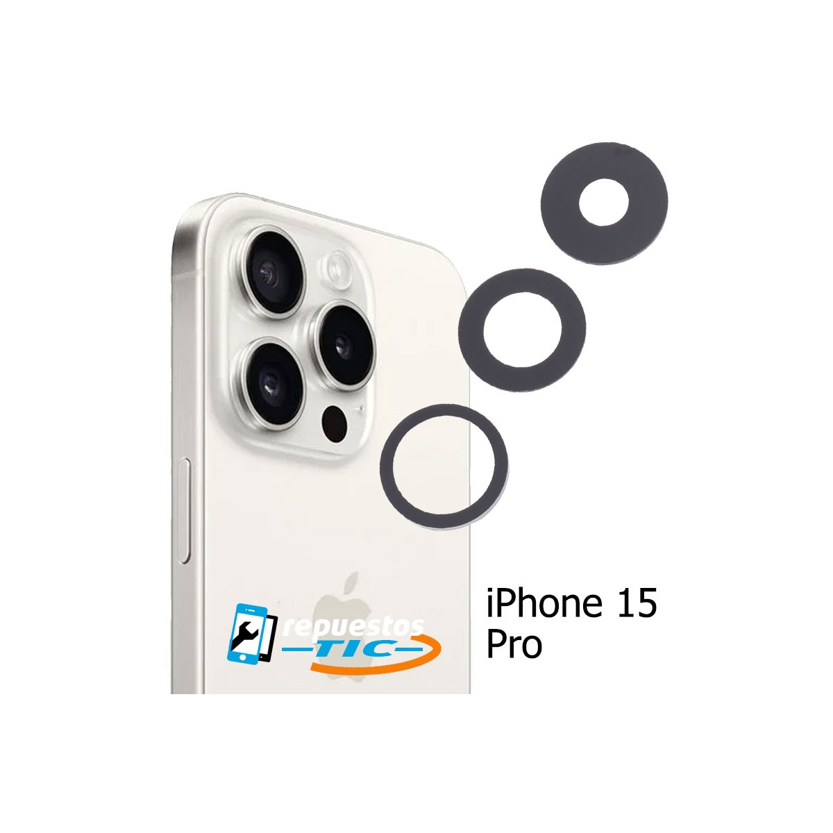 Set Lentes Camara trasera iPhone 15 Pro
