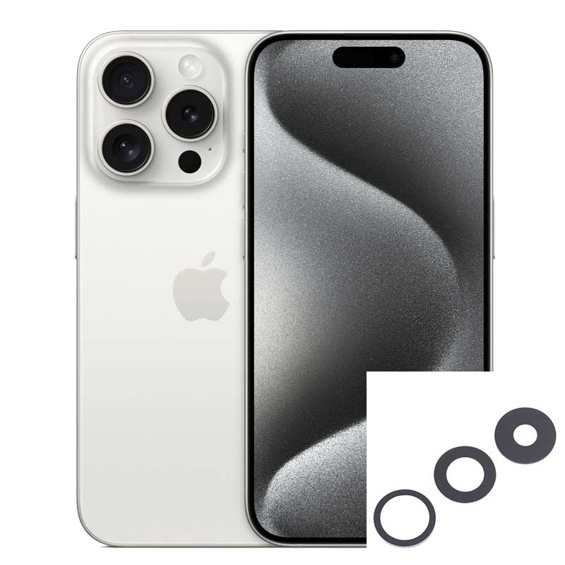 Cambio lente (cristal) de camara trasera iPhone 15 Pro