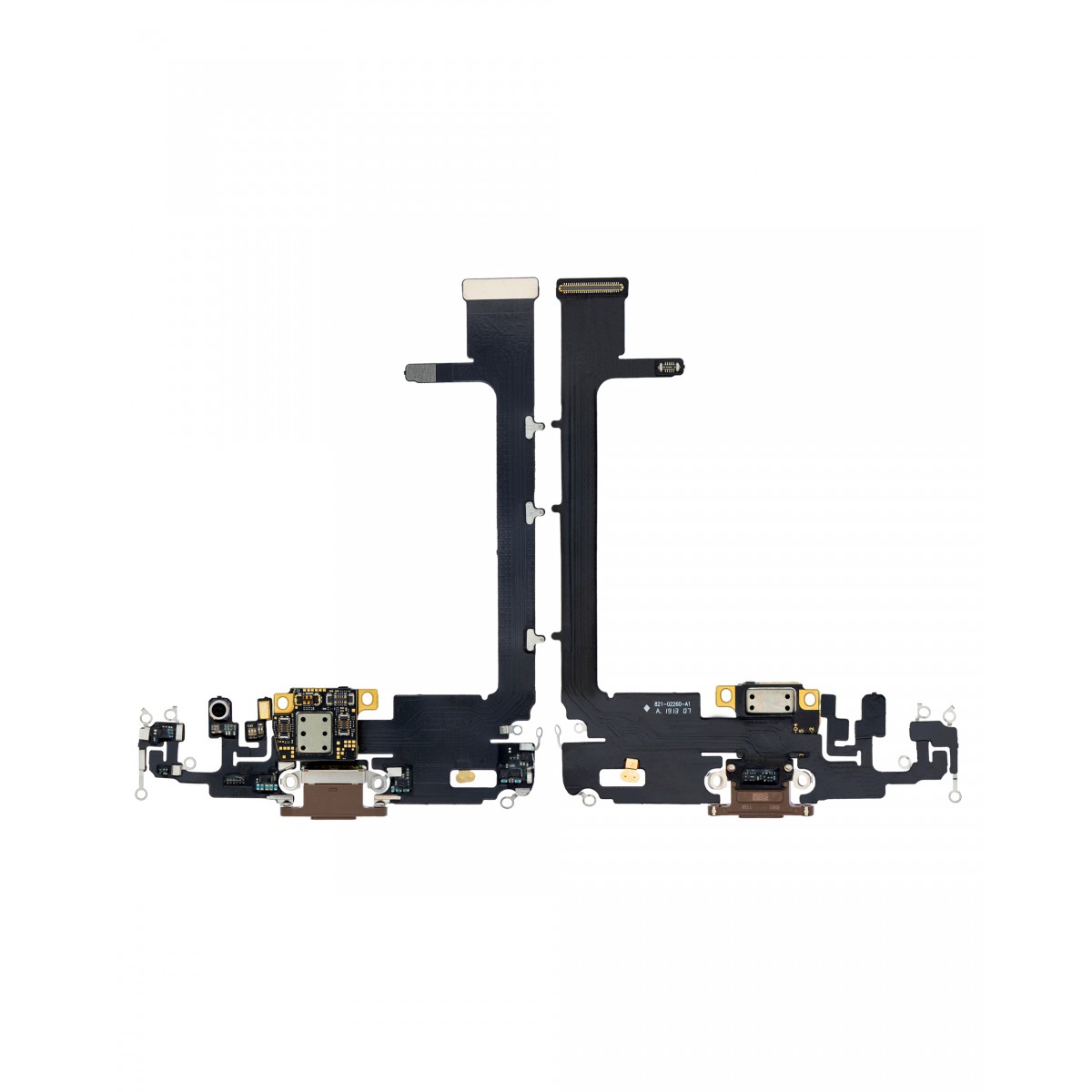 Flex conector de carga y micro iPhone 11 Pro Max Dorado Con Chip