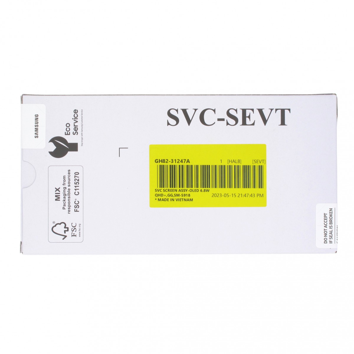 Pantalla original Samsung Galaxy S23 Ultra S918 Sin Marco Service Pack