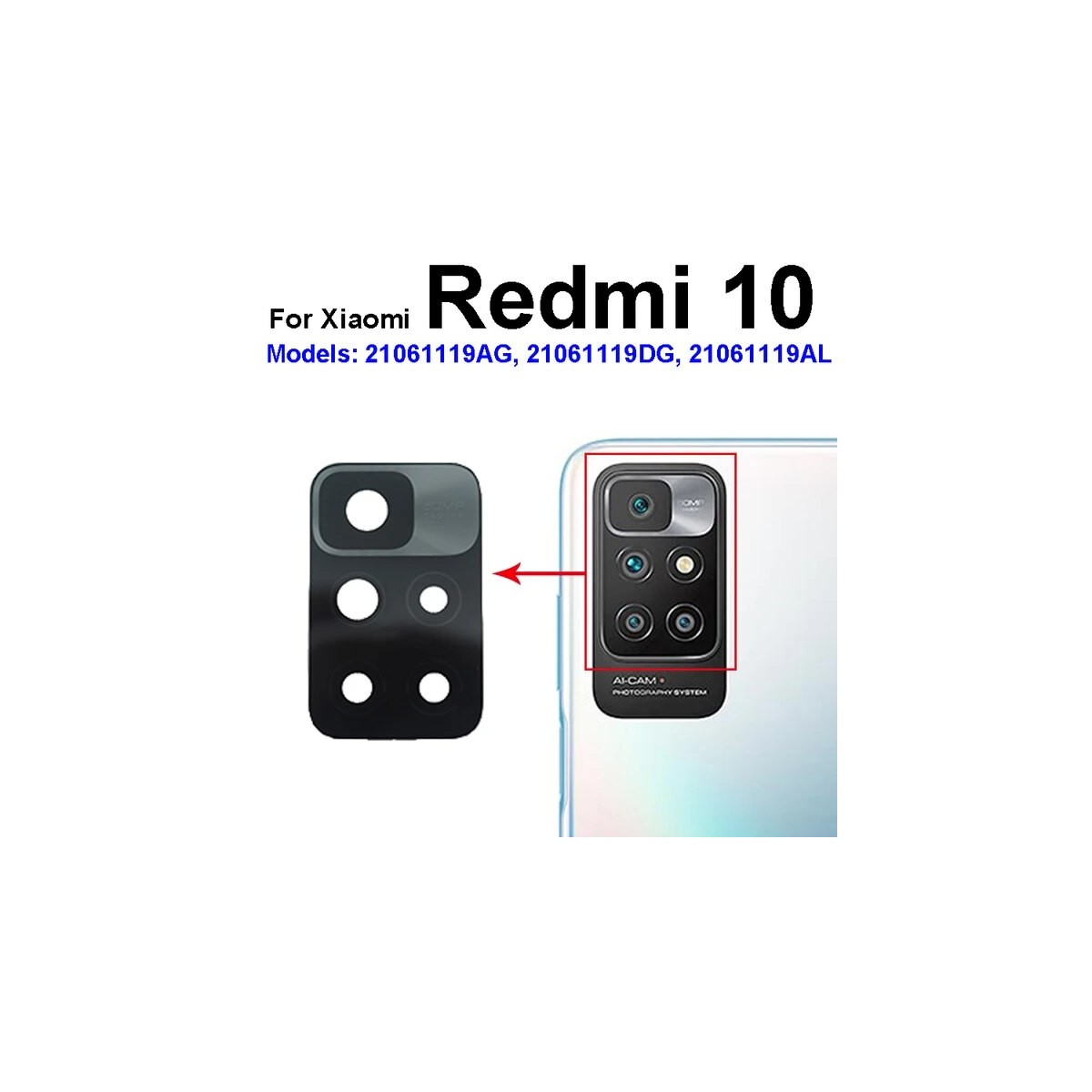 Reparacion cambio de Lente Camara trasera Xiaomi Redmi 10 2022