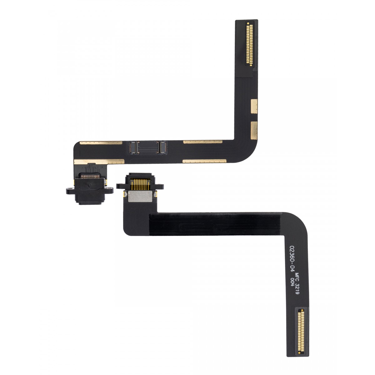 Flex de carga IPad 7 2019 Ipad 10.2 2020/Ipad 10.2 / IPad 8 2020 A2197 A2198 A2200/Ipad 2019 /Ipad 10.2 / A2270 Negro