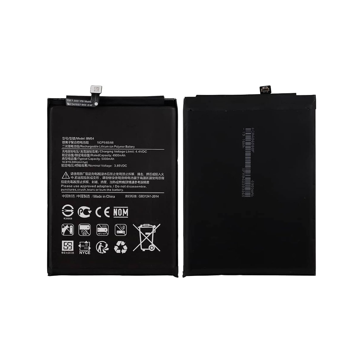 Bateria BM54 Xiaomi Redmi Note 9T calidad Premium
