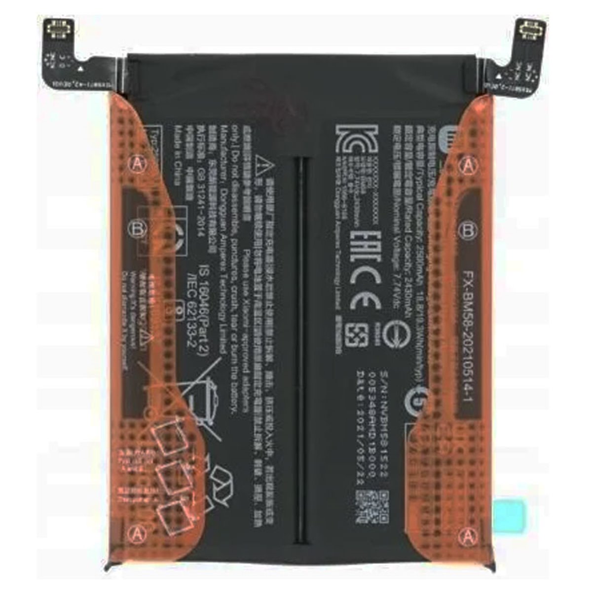 Bateria original BM58 Xiaomi 11T Pro 2430 mAh Mobile Service Part 