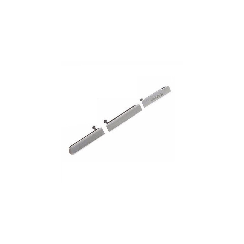 set de 3 Tapa Lateral para Sony Xperia Z1 Compact Blanco