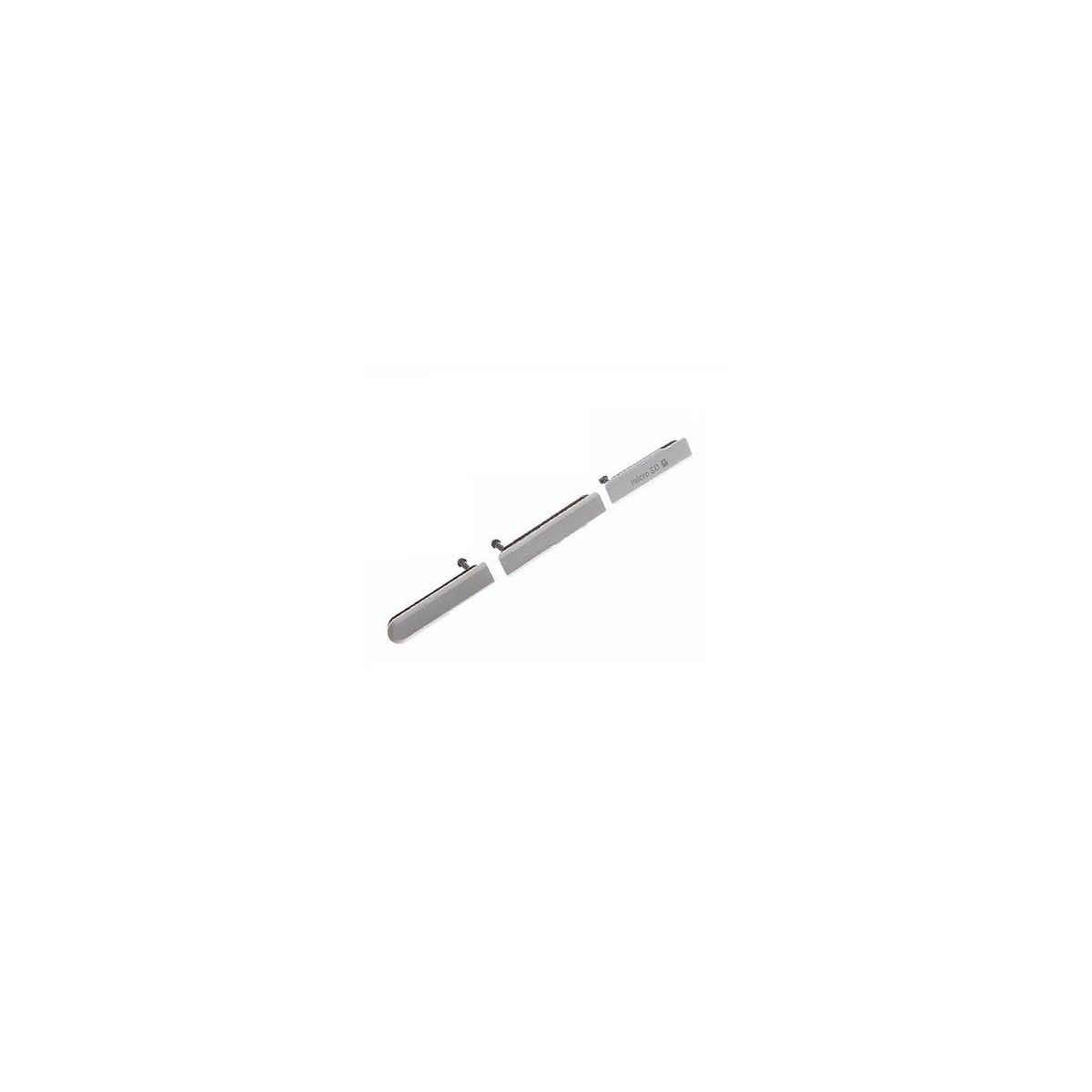 set de 3 Tapa Lateral para Sony Xperia Z1 Compact Blanco