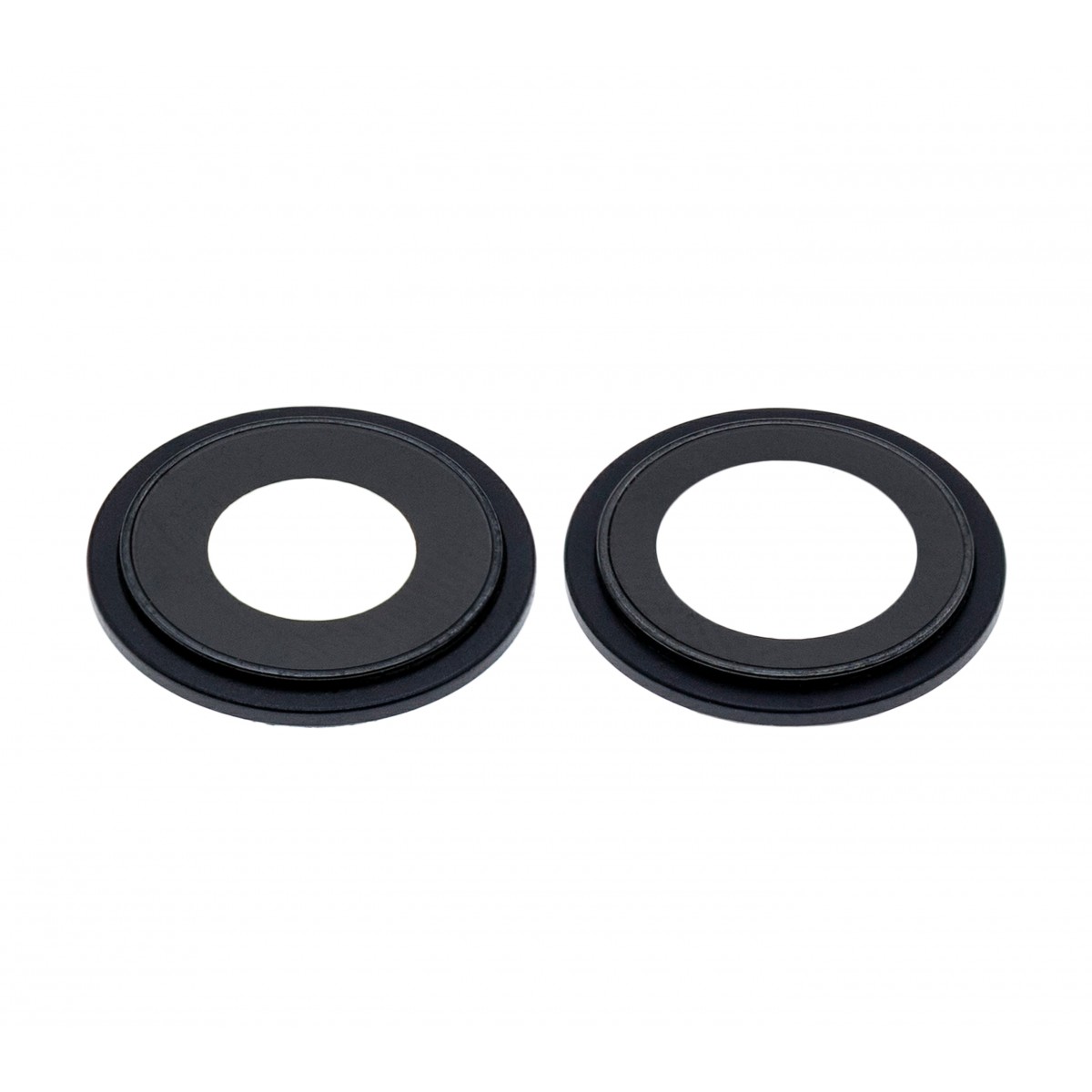 Set Lentes camara trasera con marco iPhone 12 color Negro