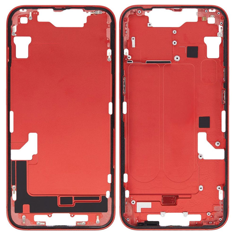 Chasis iPhone 14 con tapa trasera (sin componentes) Rojo