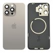 Tapa trasera iPhone 15 Pro Max (con lente) y soporte metal (Gris)