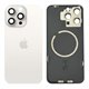 Tapa trasera iPhone 15 Pro Max (con lente) y soporte metal (Blanco)