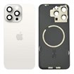 Tapa trasera iPhone 15 Pro Max (con lente) y soporte metal (Blanco)