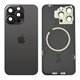 Tapa trasera iPhone 15 Pro (con lente) y soporte metal (negro)