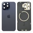 Tapa trasera iPhone 15 Pro (con lente) y soporte metal (azul)