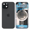 Tapa trasera iPhone 15 (con lente) y soporte metal (negra)
