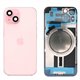Tapa trasera iPhone 15 (con lente) y soporte metal (rosa)