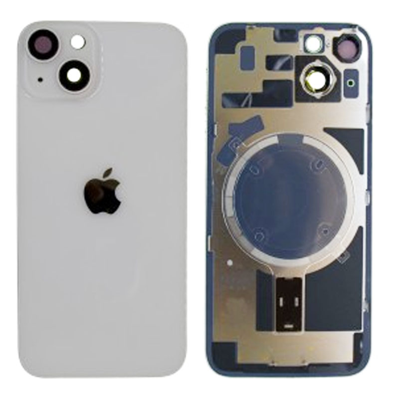 Tapa trasera con marco iPhone 14 (facil instalacion) Blanco